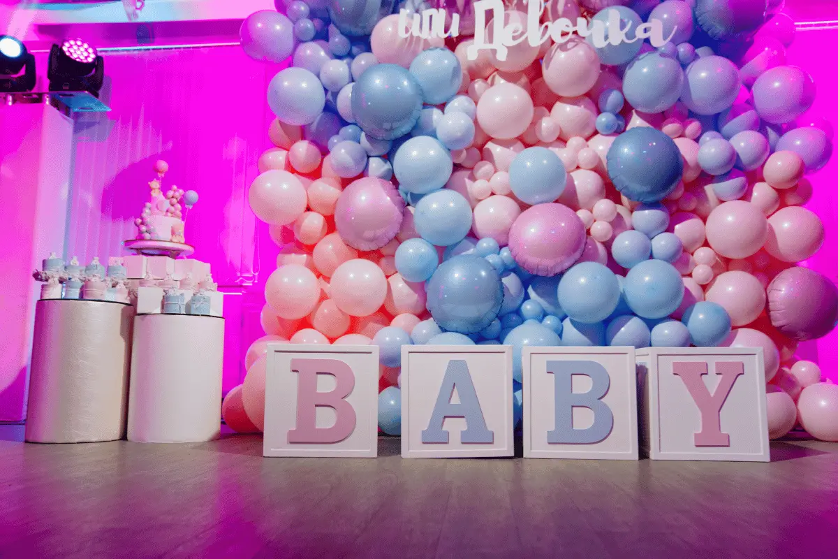 Delightful confectionery: A creative gender reveal cake, beautifully crafted for the big announcement.